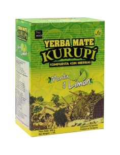 Kurupi Yerba Mate Compuesta Menta y Limon 500 gm x 12