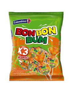 Colombina Bon Bon Bum Mango 24 unid. 504 gm x 15