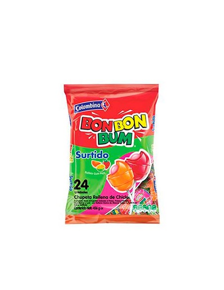 Colombina Bon Bon Bum Surtido 24 unid. 504 gm x 15