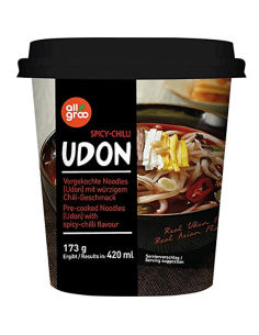 Allgroo Udon Spicy Chilli Cup Noodles 173 gm x 12